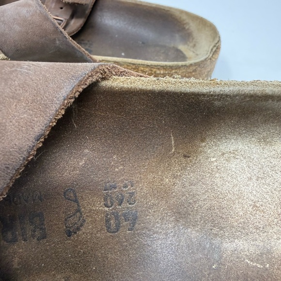 Birkenstock Dark Brown Leather Sandals Sz 40 (GKAWDC) - Picture 6 of 7